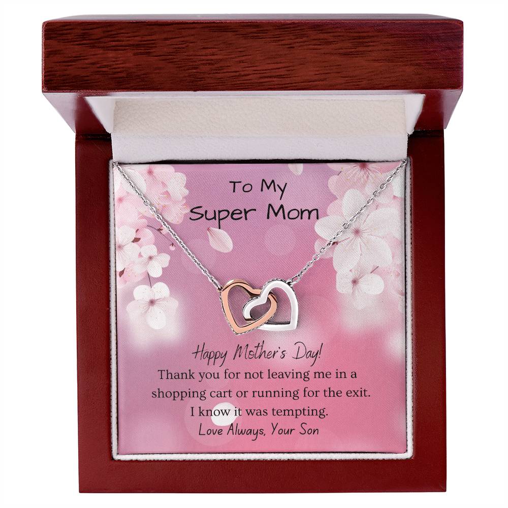 From Son To Mom Enduring Love Interlocking Hearts Necklace
