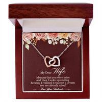 My Dear Wife Interlocking Hearts Necklace Message Card