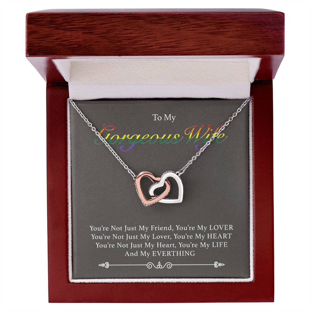You'Re Not Just My Friend Interlocking Hearts Necklace