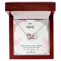 To My Mom - Interlocking Hearts - Gift For Mom - Forever Grateful Interlocking Hearts Necklace