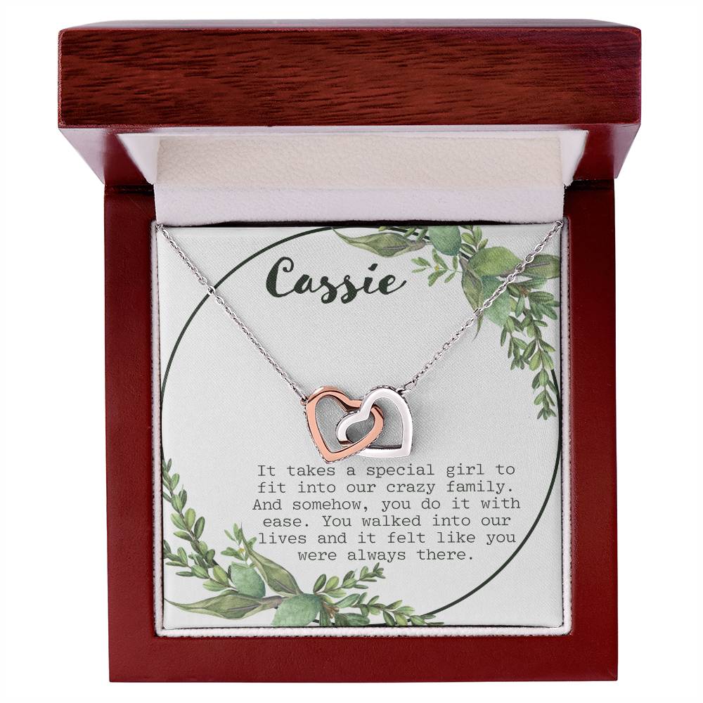 It Takes A Special Girl Interlocking Hearts Necklace