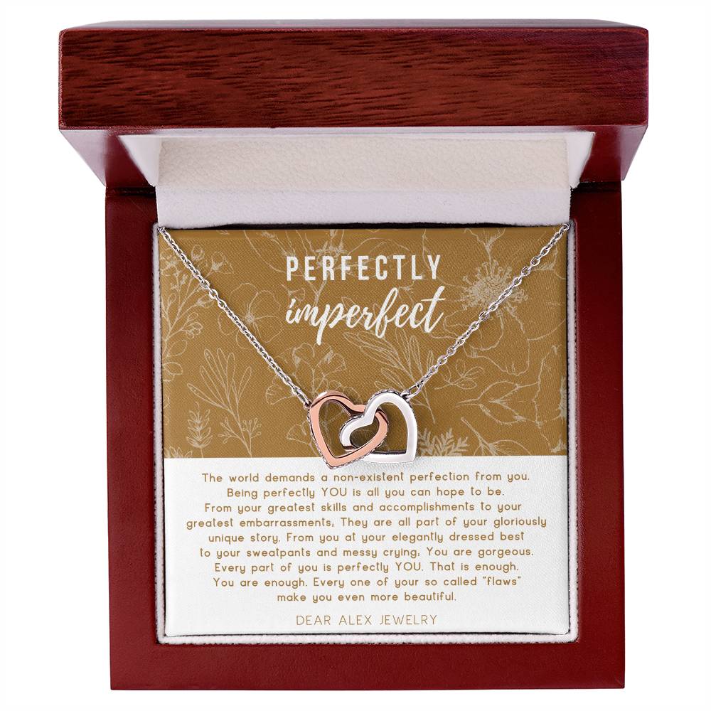 Perfectly Imperfect Hearts Necklace Interlocking Hearts Necklace
