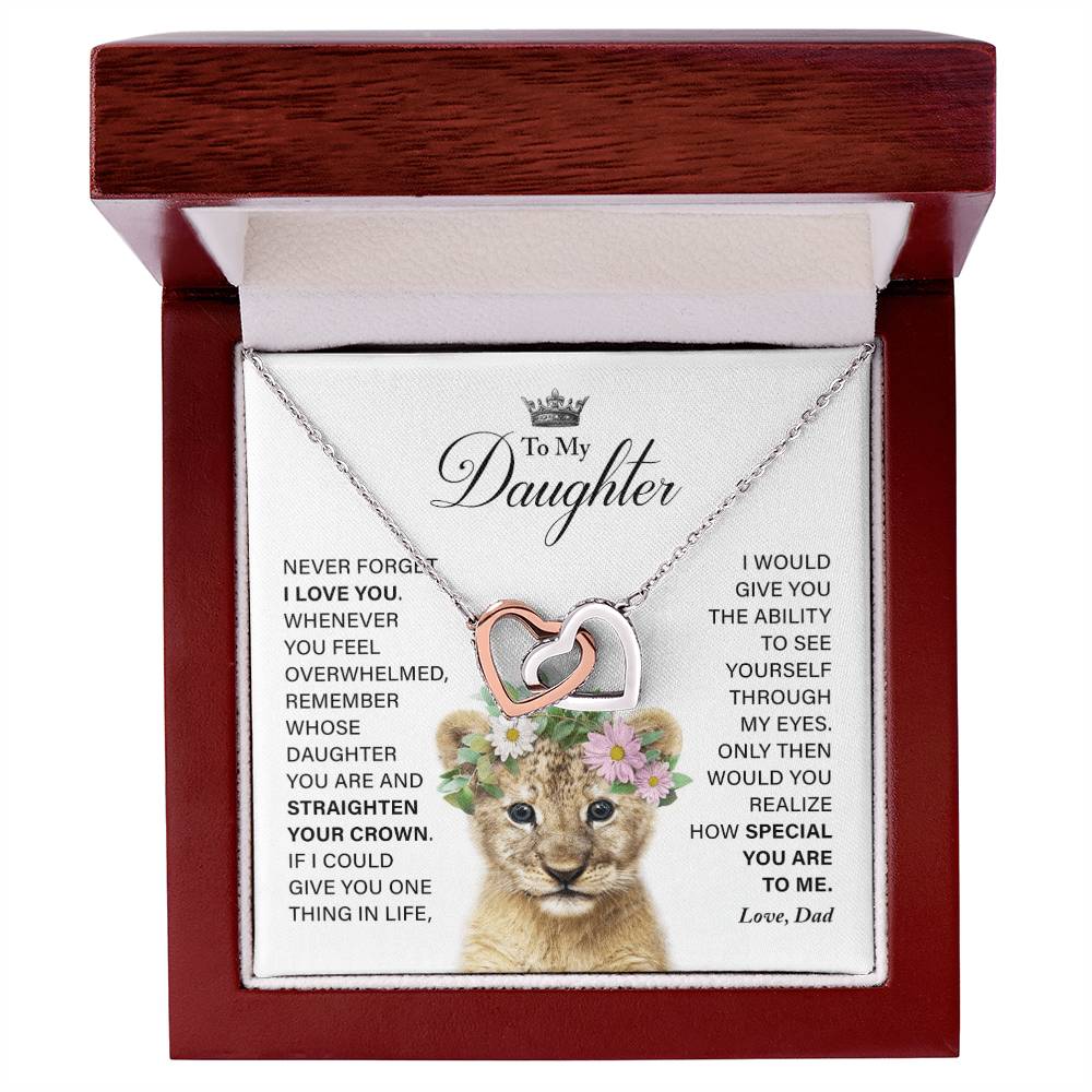 Daughter - How Special You Are To Me- Necklace Interlocking Hearts Necklace