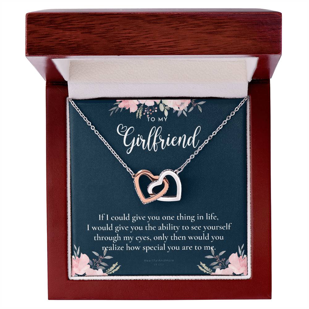 To My Girlfriend Girlfriend Necklace Anniversary Gift For Girlfriend Girlfriend Gift Gift For Girlfriend Necklace For Girlfriend Christmas Gift Birthday Gift Interlocking Hearts Necklace