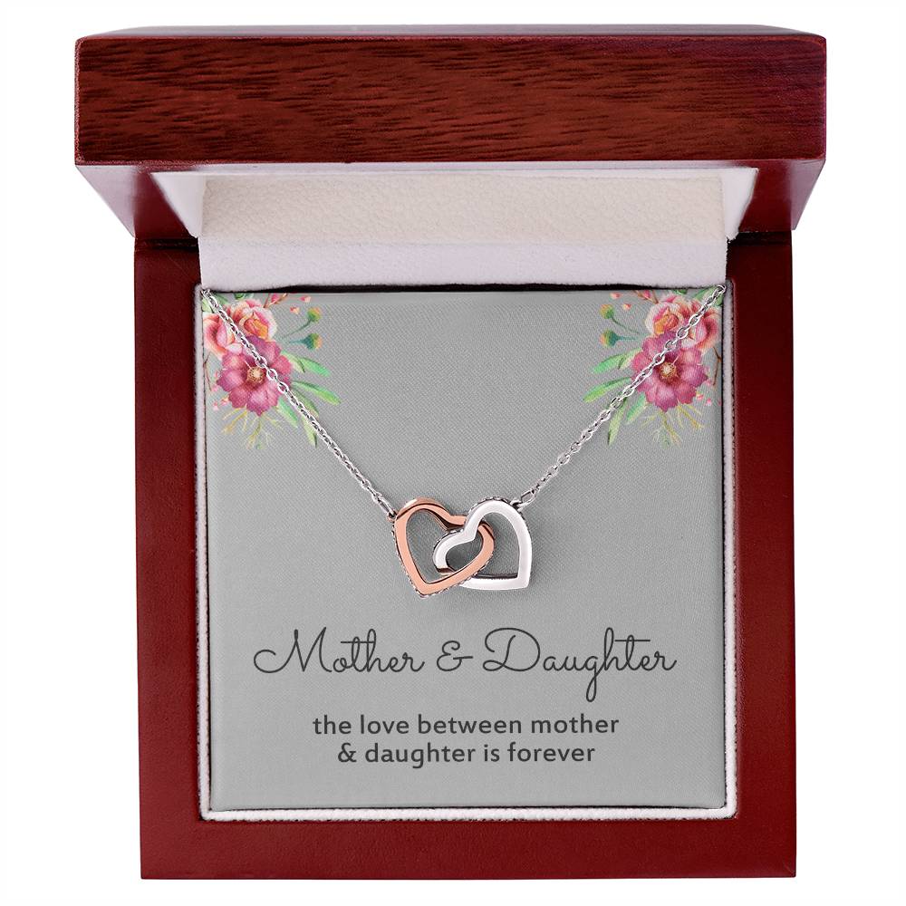Mother And Daughter - Love Forever Interlocking Hearts Necklace