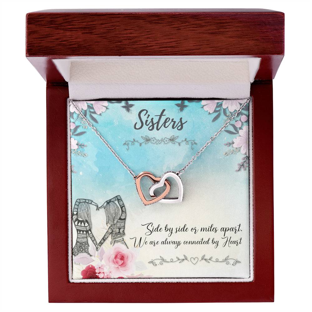 Sisters Two Hearts Interlock Necklace Interlocking Hearts Necklace