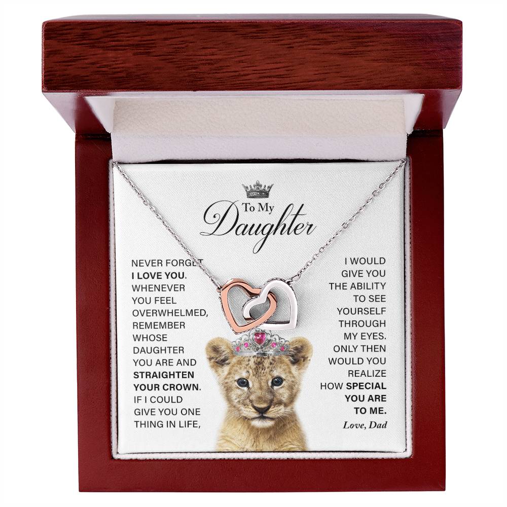 Daughter - How Special You Are To Me- Necklace Interlocking Hearts Necklace