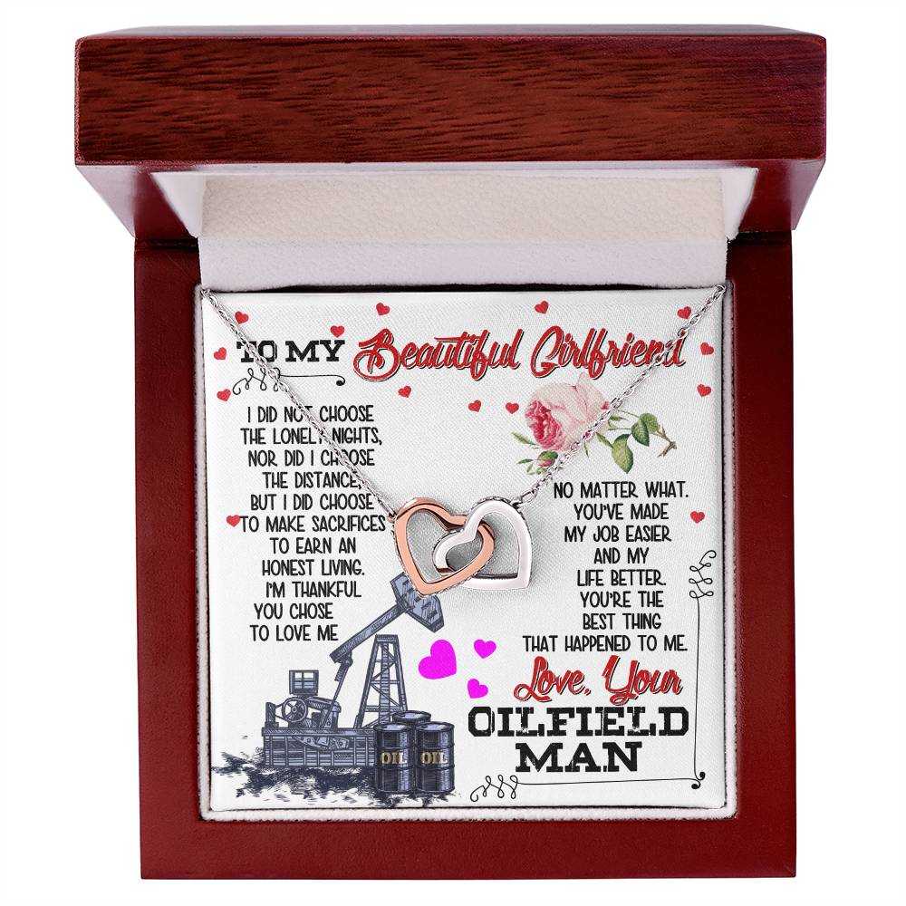 Oilfield Man'S Girlfriend - Interlocking Heart Necklace Interlocking Hearts Necklace
