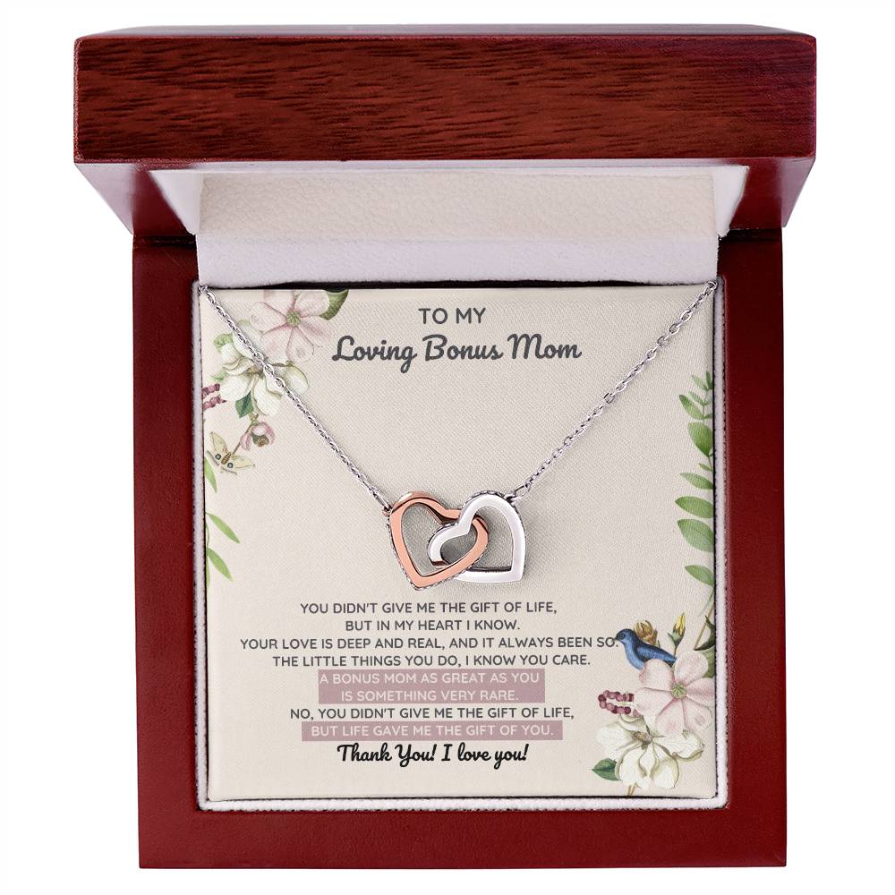 Bonus Mom Gift Of You Interlocking Heart Necklace Interlocking Hearts Necklace