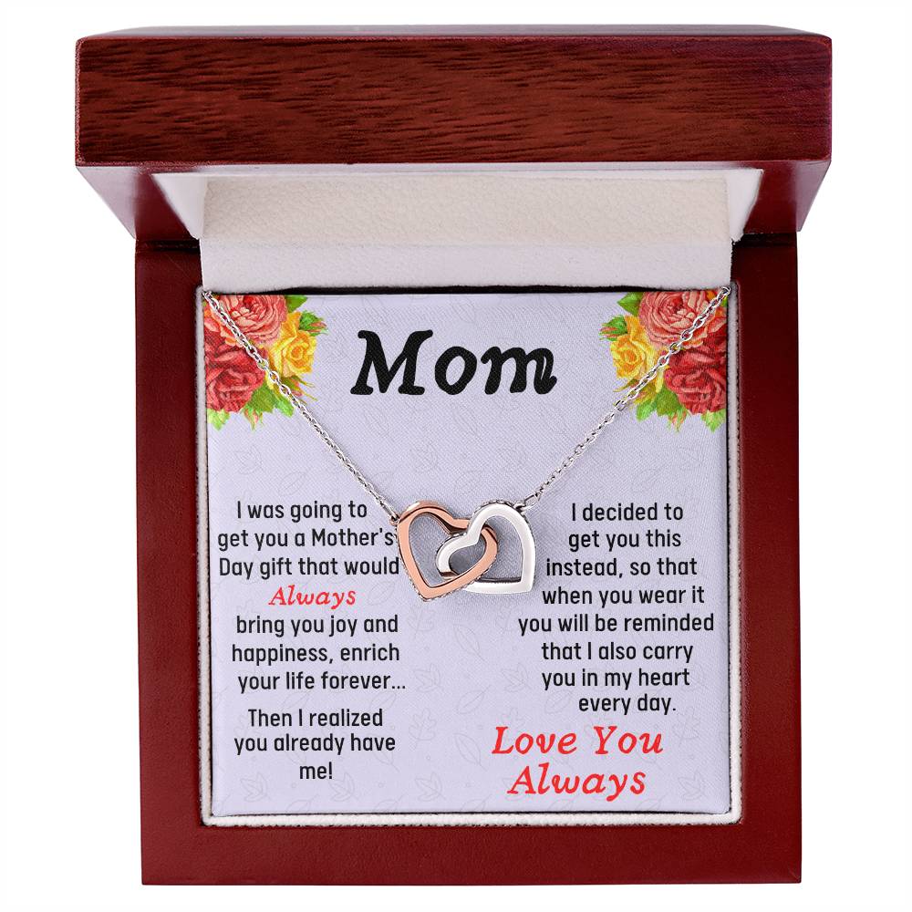 Happy Mother'S Day Mom I Love You - Necklace Interlocking Hearts Necklace
