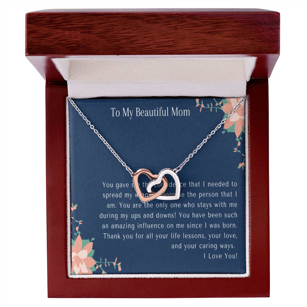 Mother'S Day Necklace To My Beautiful Mom Necklace Mothers Day Gift From Daughter Mom Gift From Son Mom Necklace Interlocking Hearts Necklace