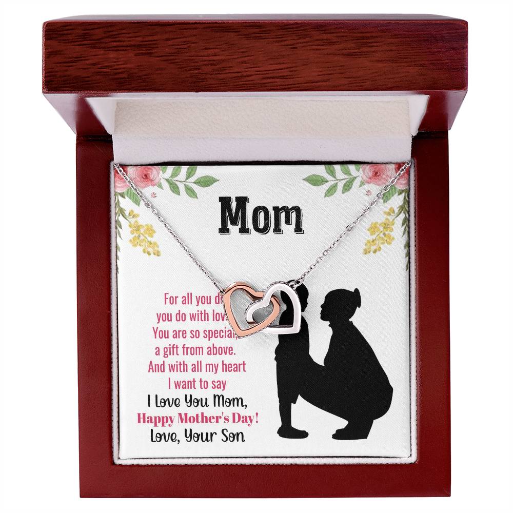 Mother'S Day Necklace Gift For Mom Mothers Day Gift To My Mom Necklace For Mom Mom'S Day Gift Mother Day Gift Set Interlocking Hearts Necklace