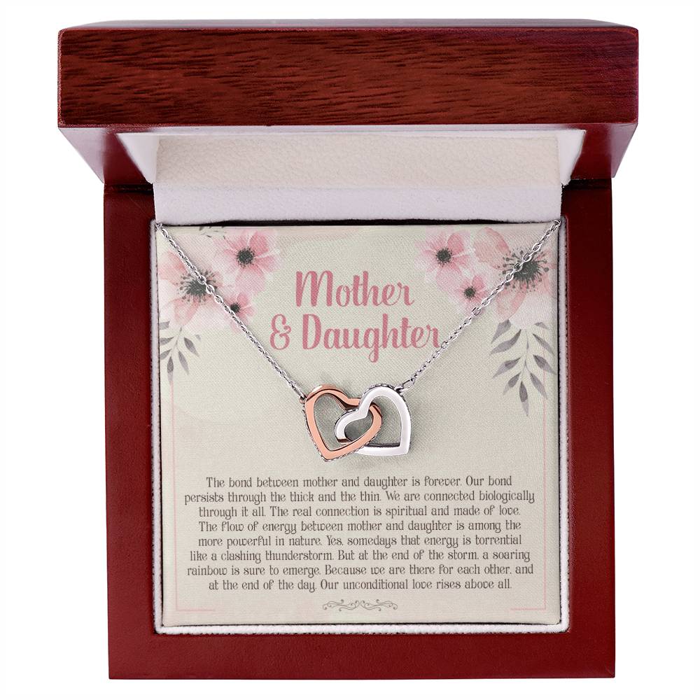 To My Daughter - Interlocking Hearts Necklace