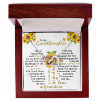 To My Granddaughter - Interlocking Hearts Necklace