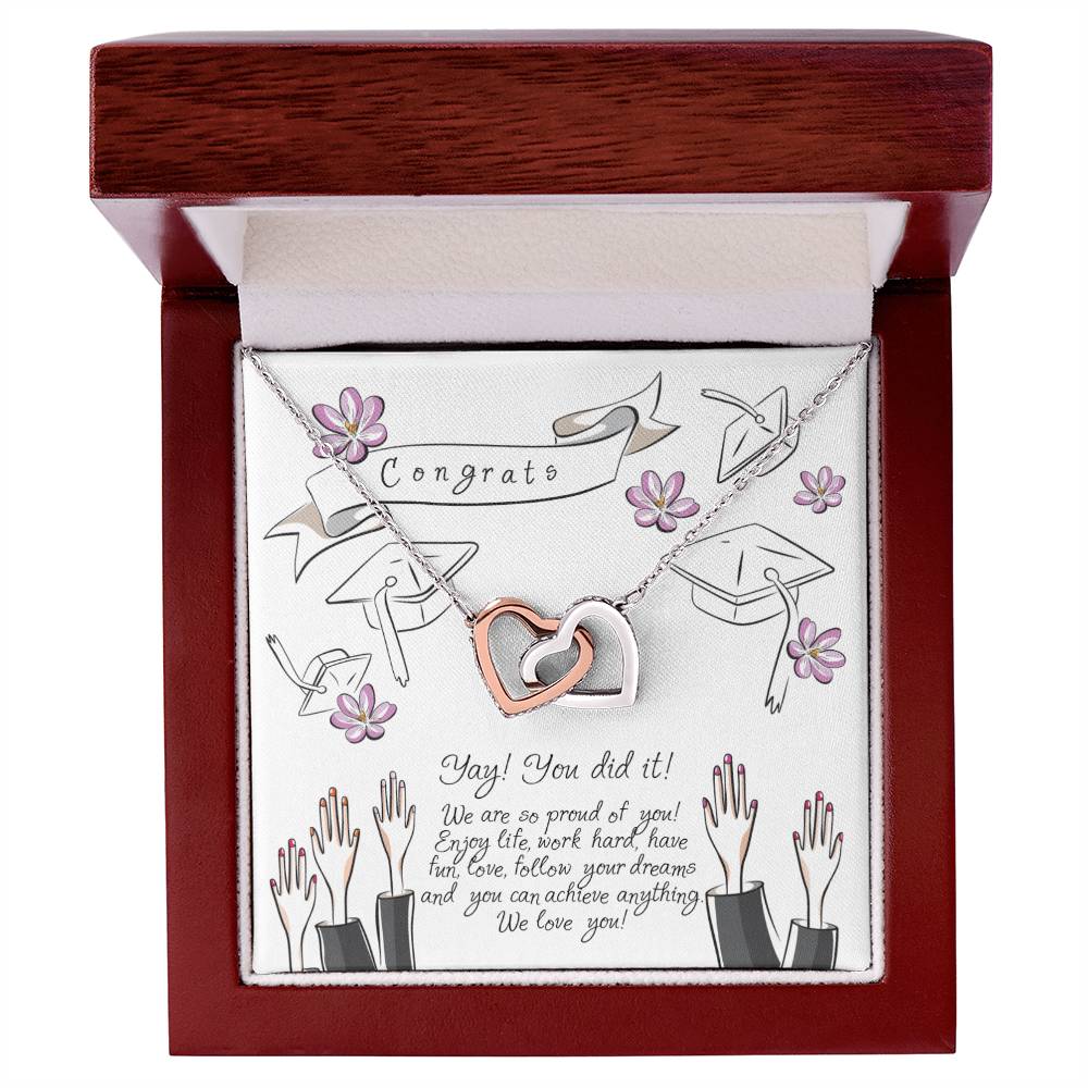 CONGRA~4 Interlocking Hearts Necklace