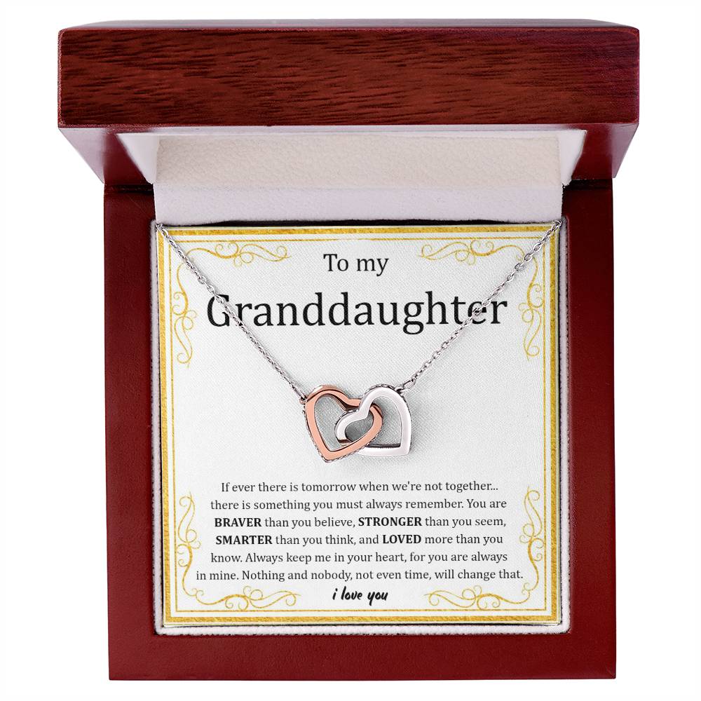 Surprise Gift For Granddaughter - Interlocking Hearts Necklace