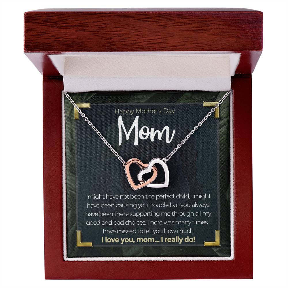 Happy Mother'S Day - Interlocking Hearts Necklace