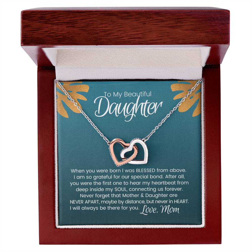 Mother Daughter Bond Connected By Heart Necklace Limited Edition - Grab Yours Now! Interlocking Hearts Necklace