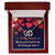 To My Fiancée - Words Can Be Hard For Me But Loving You Never Is - Interlocking Hearts Necklace