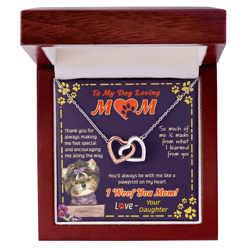 To My Mom - You'Ll Always Be With Me - Necklace Interlocking Hearts Necklace