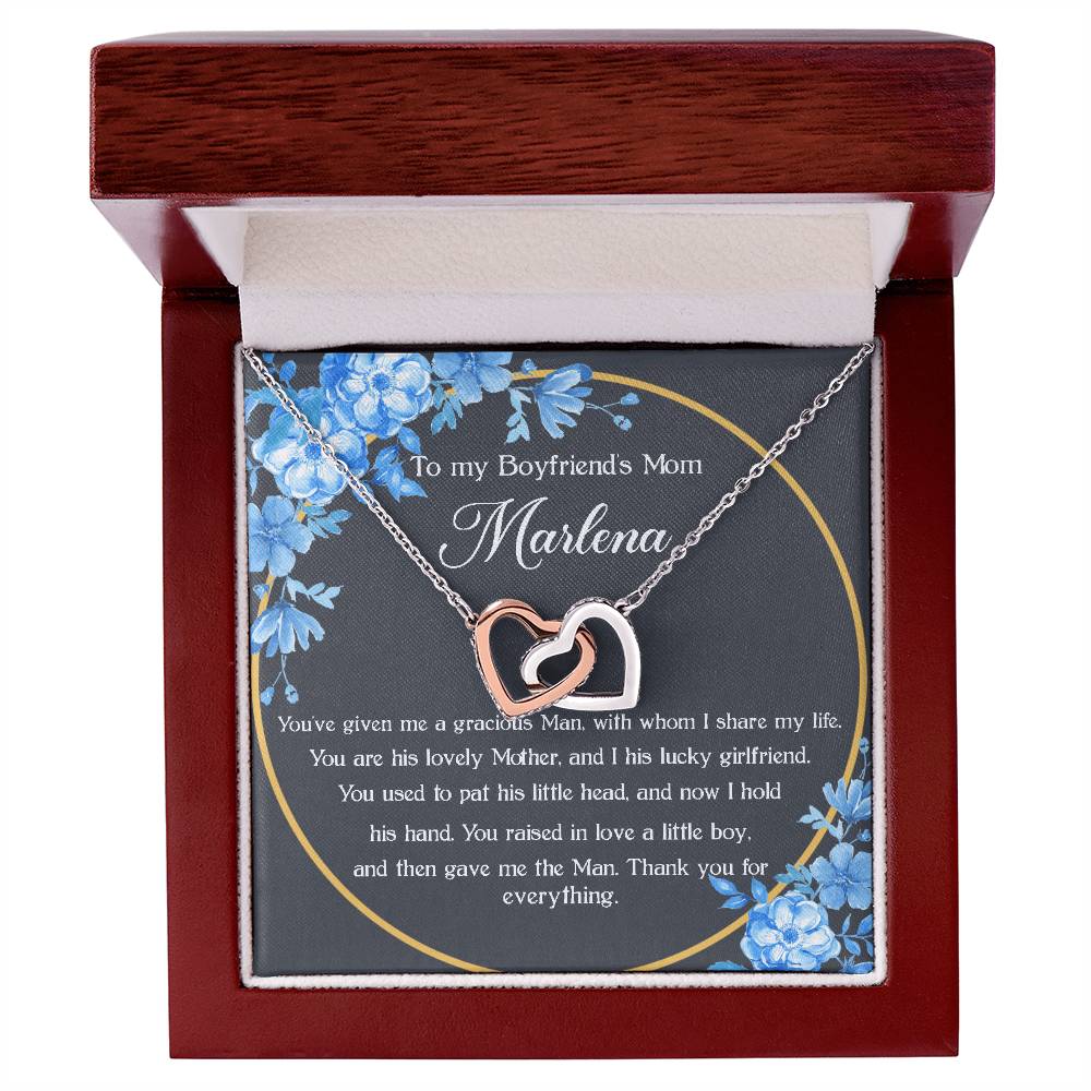 To My Boyfriend 'S Mom - Marlena Interlocking Hearts Necklace