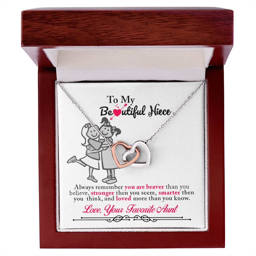 To My Aunt Necklace Aunt Necklace Aunt Jewelry Aunt Appreciation Gift For Aunt Auntie Gift Aunt Birthday Gift Interlocking Hearts Necklace