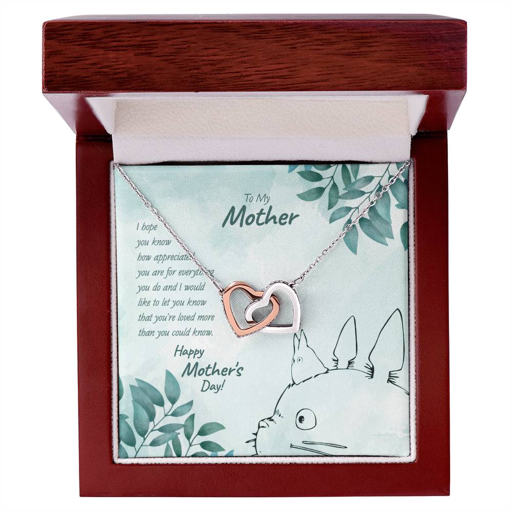 Limited Edition Mother You'Re Loved More Than You Could Know Interlocking Hearts Necklace Tm2V1