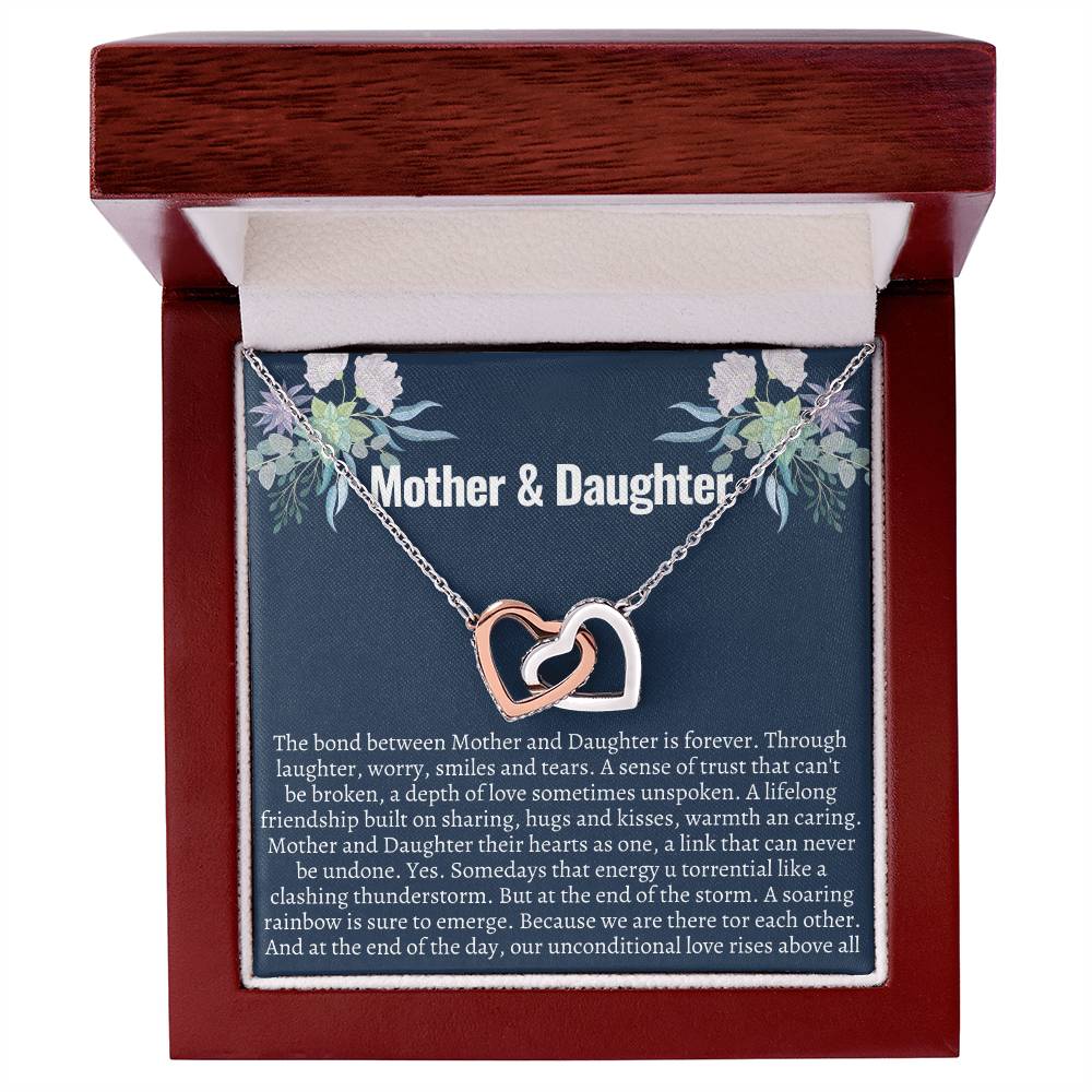 Mother & Daughter Interlocking Hearts Necklace