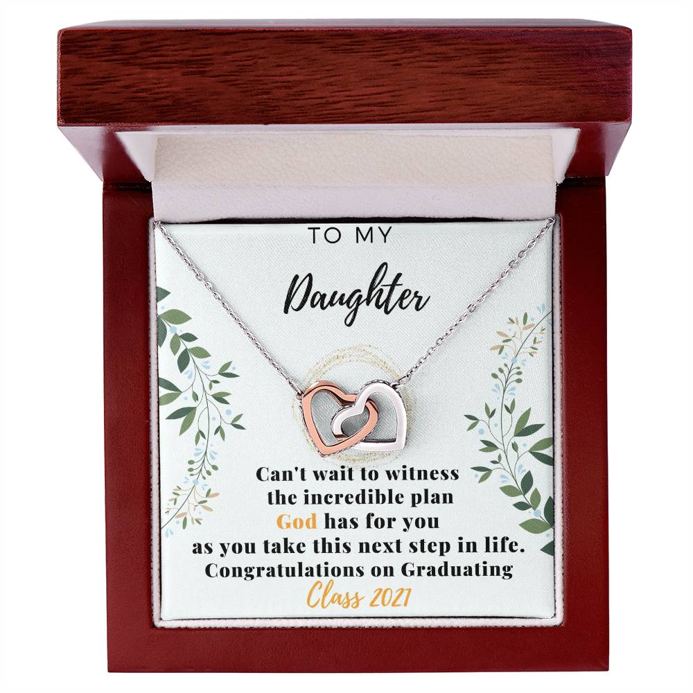 Draduation Gifts For Daughter From Mom Interlocking Hearts Necklace