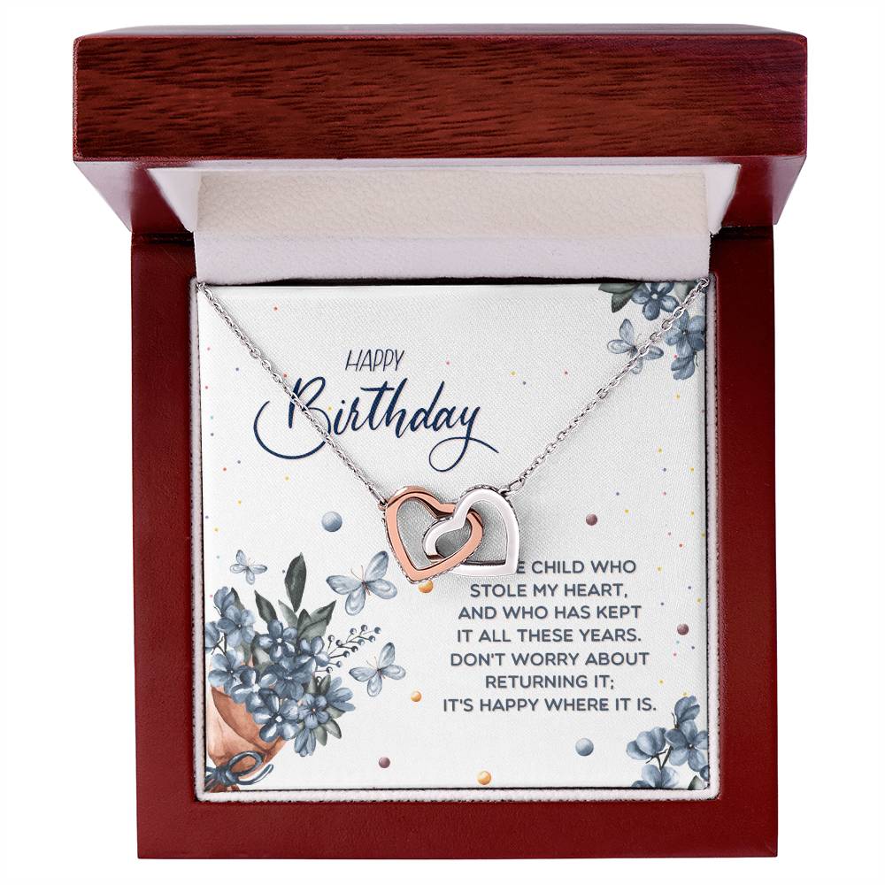 Happy Birthdaydaughter Interlocking Hearts Necklace