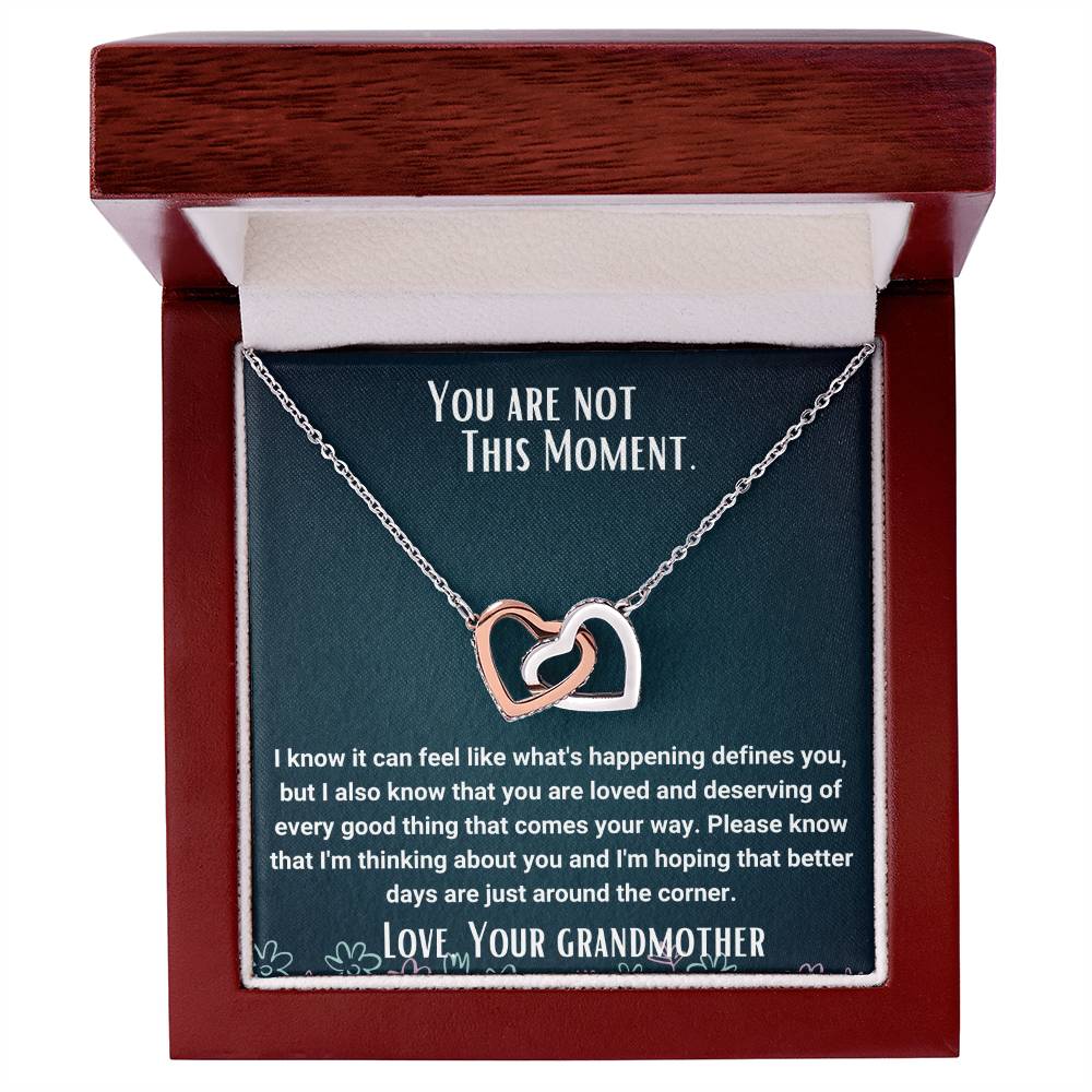 Interlocked Necklace Encouragement To Granddaughter Interlocking Hearts Necklace