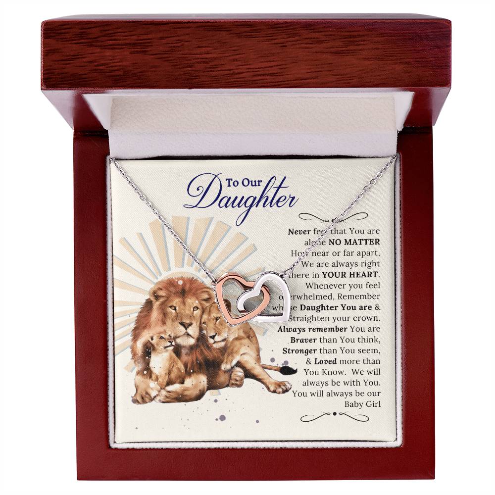 In Your Heart Necklace Gift For Daughter Interlocking Hearts Necklace