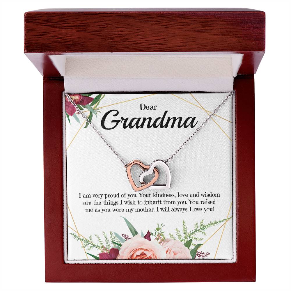 Interlocking Hearts Necklace For Grandma