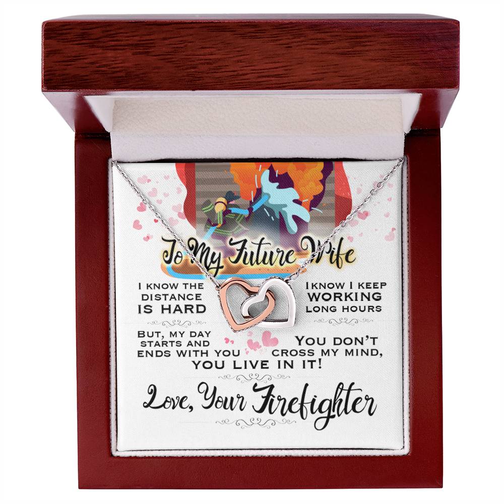 Firefighter'S Future Wife - Interlocking Heart Necklace Interlocking Hearts Necklace