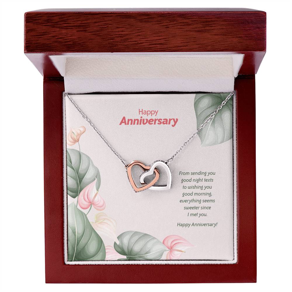 Anniversary Edition Sweeter Since I Met You - Interlocking Hearts Necklace
