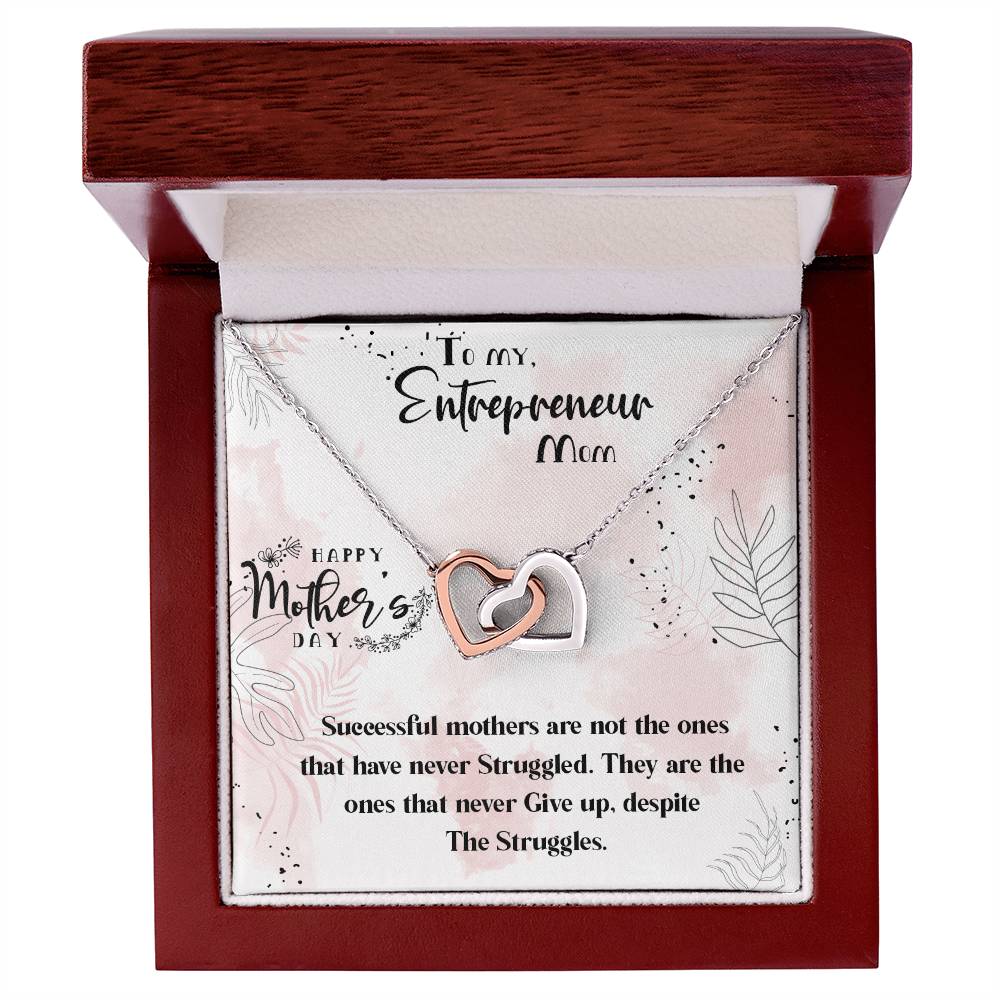 Necklace For Proud Entrpreneur Mom Interlocking Hearts Necklace