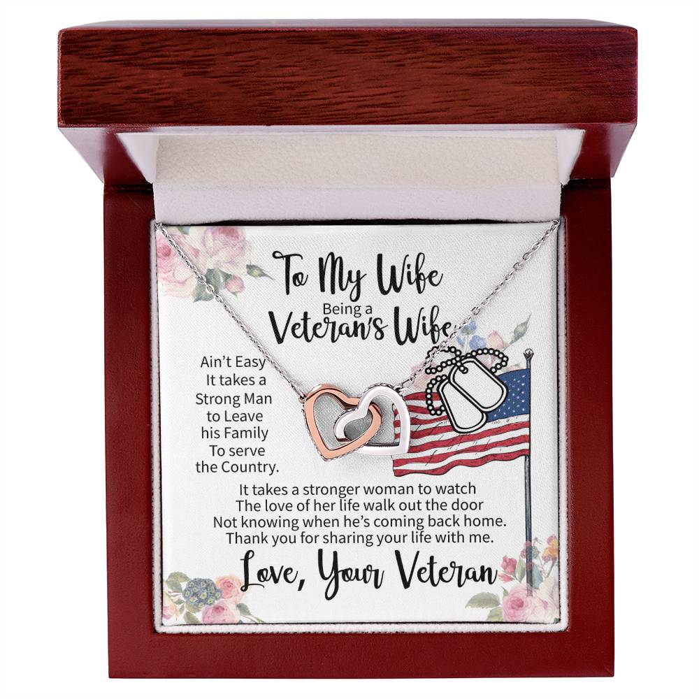 Veteran'S Wife - Interlocking Heart Necklace Interlocking Hearts Necklace