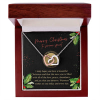 Christmas Interlocking Hearts Necklace Black Holly Someone Special