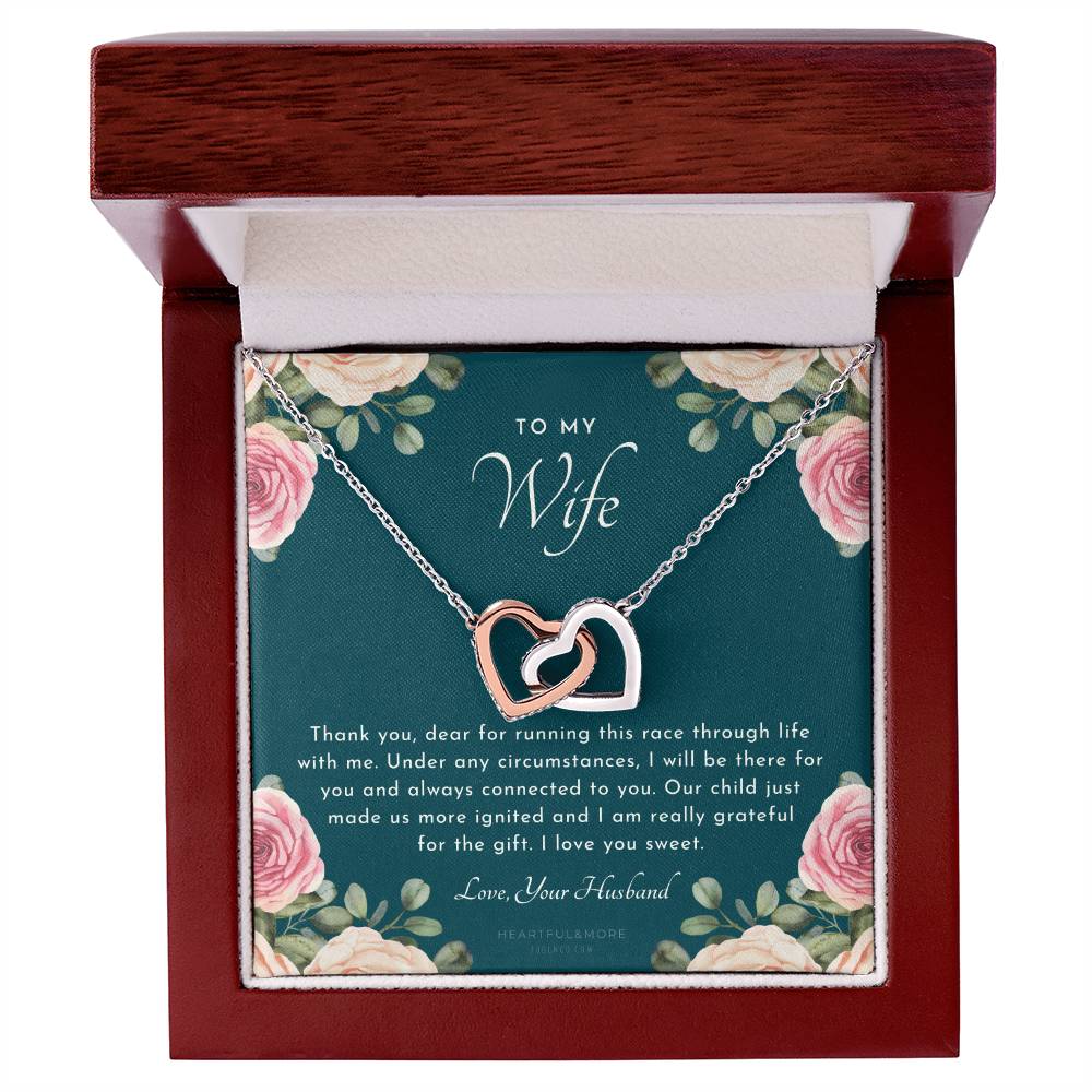 Postpartum Gift For Wife Gift For Wife Post Pregnancy Becoming A Mother Gift Gift For Wife Birth Wife After Pregnancy Necklace Wife Becoming A Mom Interlocking Hearts Necklace