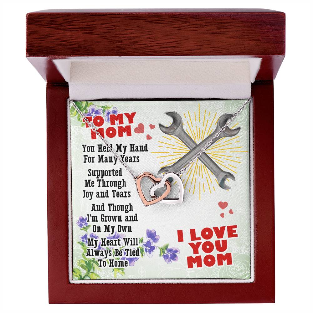 Mechanic'S Mom- Interlocking Heart Necklace Interlocking Hearts Necklace