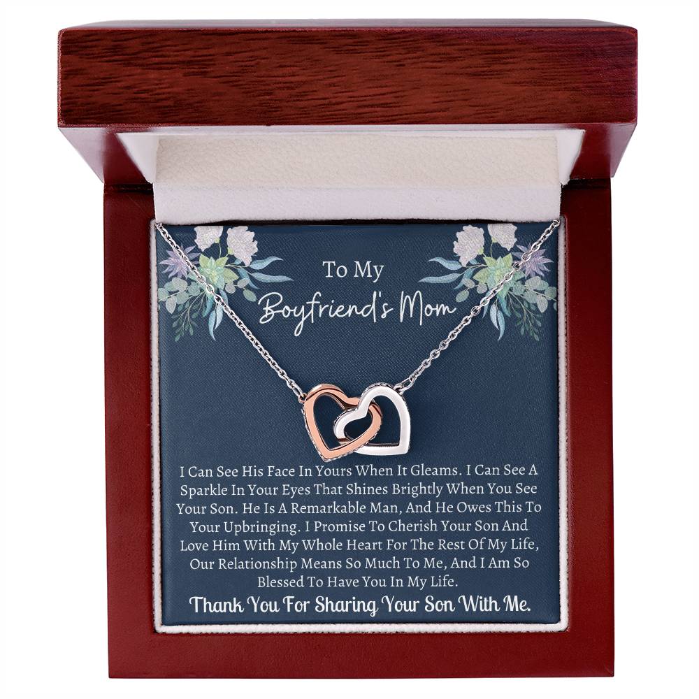 Boyfriend Mom Interlocking Hearts Necklace