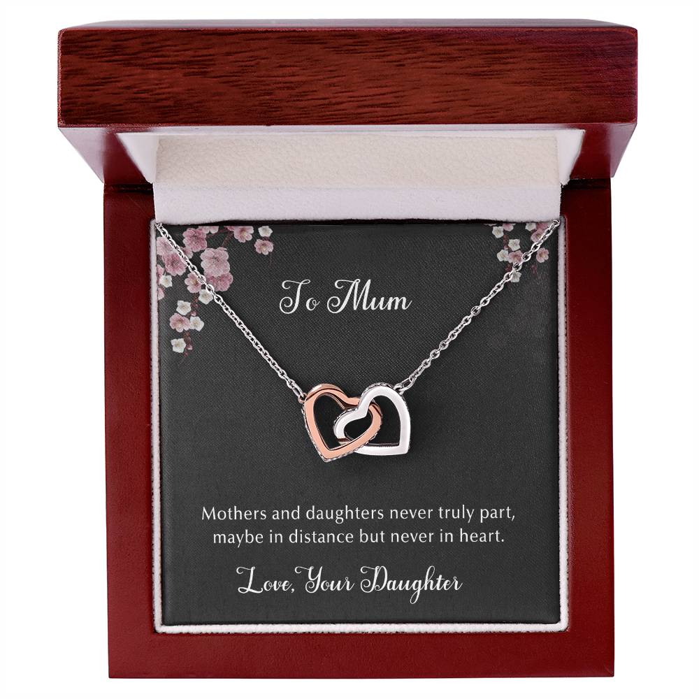 Mum & Daughter Interlocking Hearts Necklace