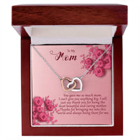 Gift For Mom Personalized Necklace Custom Gift For Mom To My Mom Interlocking Hearts Necklace
