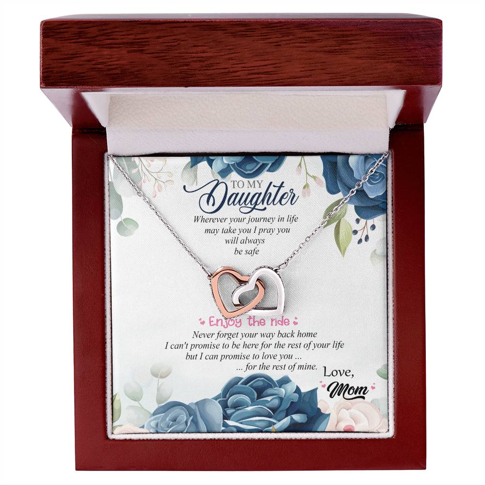 To My Daughter - Interlocking Hearts Necklace