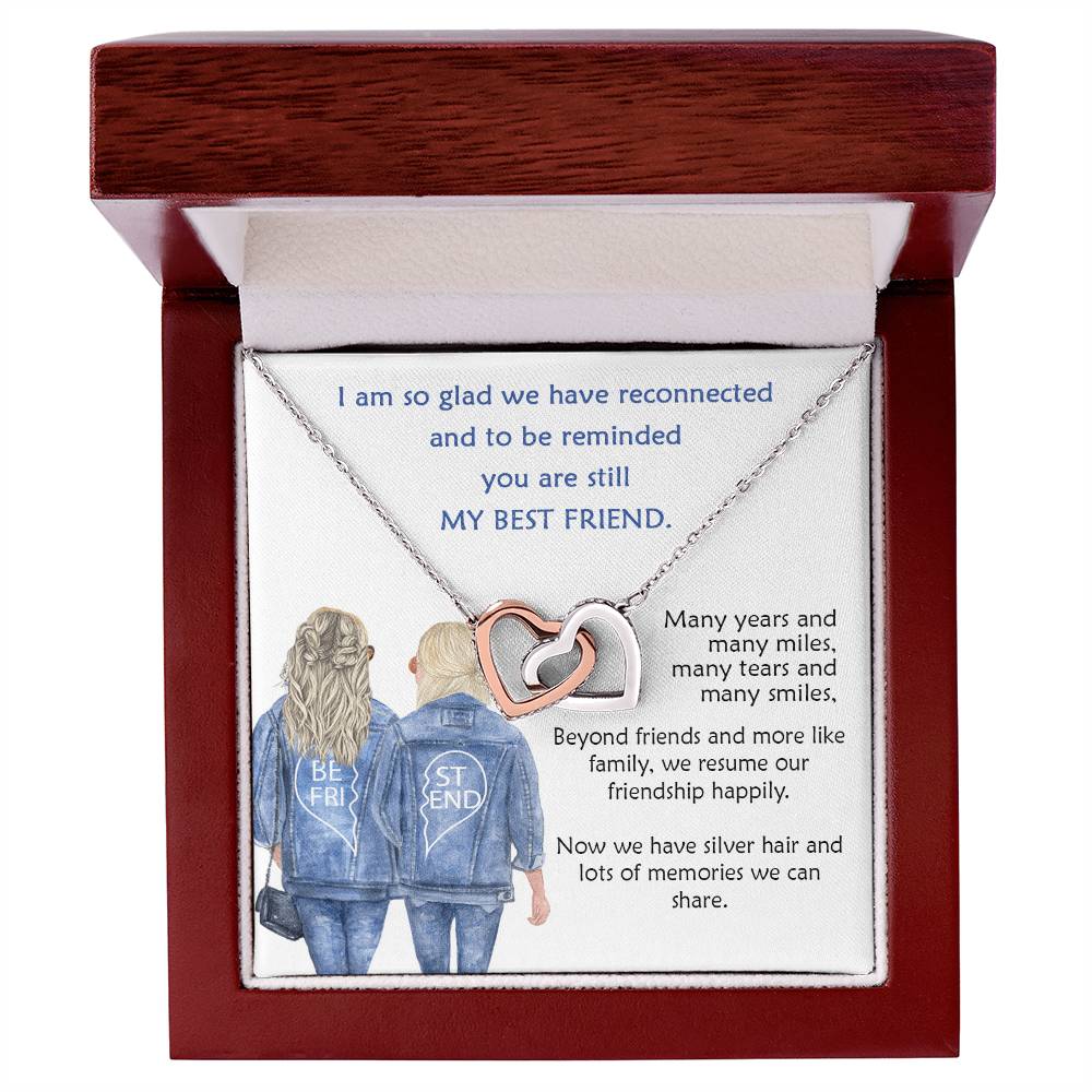 My Best Friend Interlocking Hearts Necklace Bff