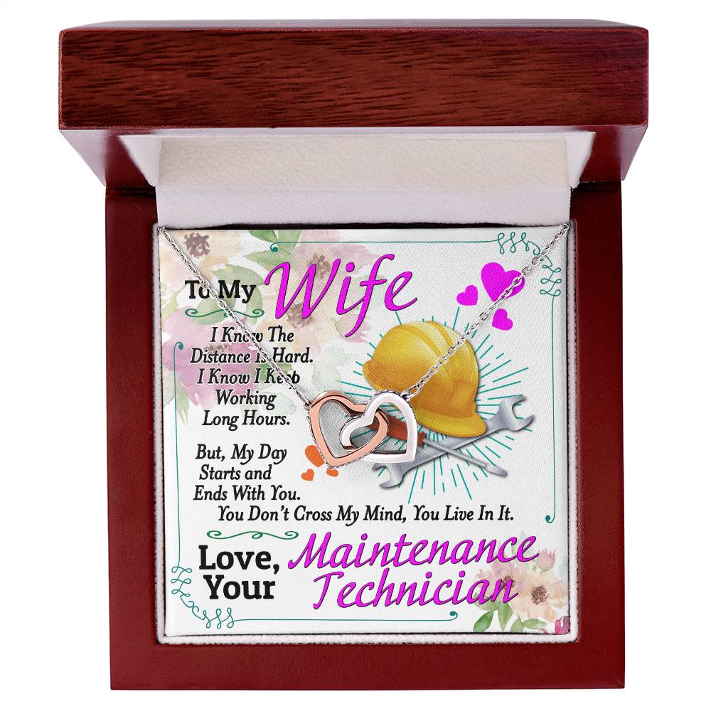 Maintenance Technician'S Wife - Interlocking Heart Necklace Interlocking Hearts Necklace
