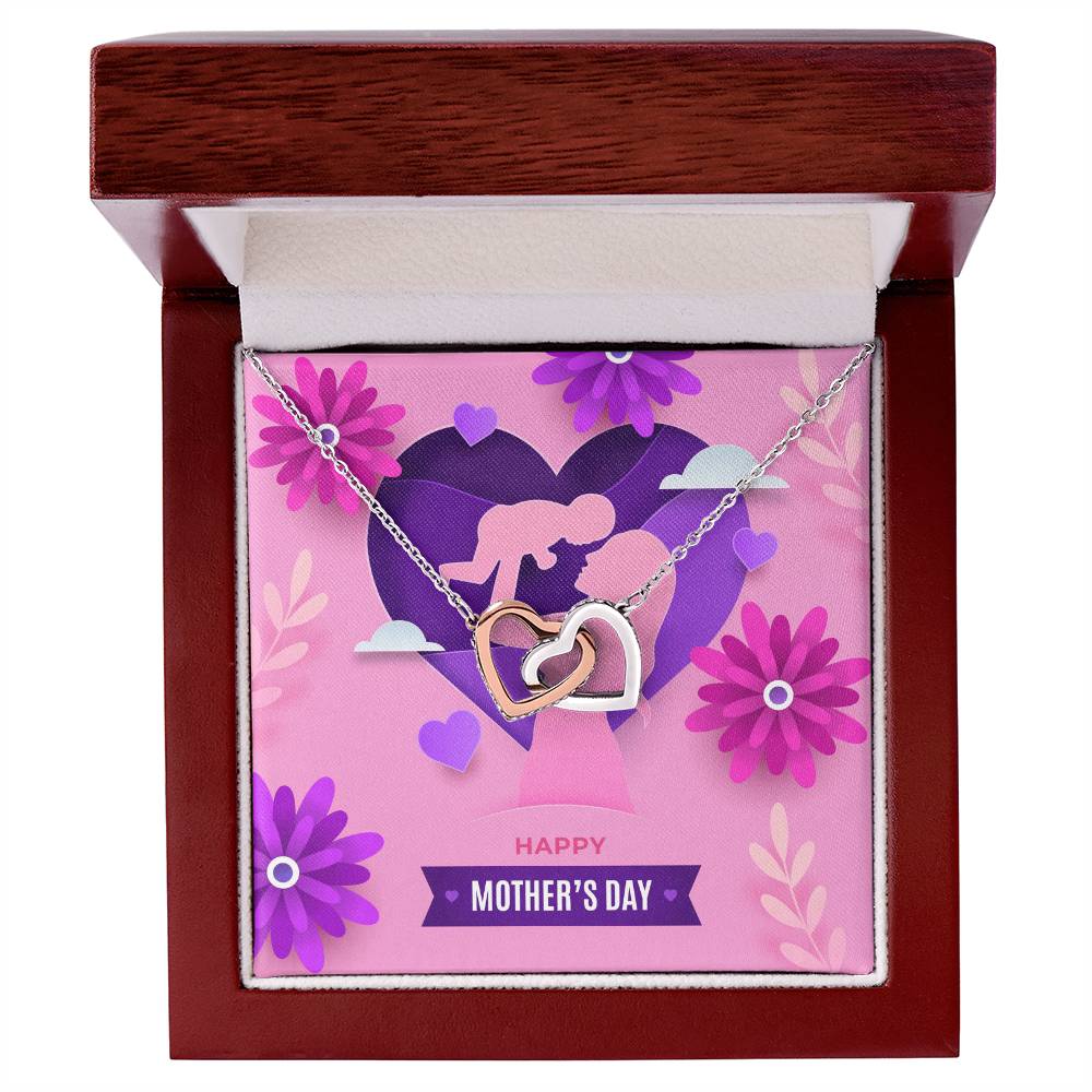 Happy Mother'S Day- Interlocking Heart Necklace Interlocking Hearts Necklace