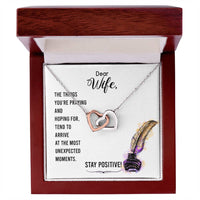 To Dear Wife Interlocking Hearts Necklace