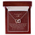 To Beautiful Wife Interlocking Hearts Necklace Minimalist Burgundy