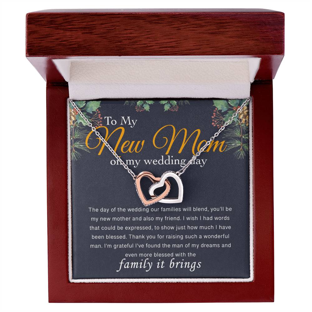 To My New Mom Interlocking Hearts Necklace